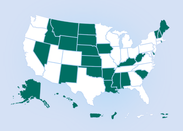 The AAAS EPSCoR Hub showcases projects across 28 states/territories/jurisdictions in the United States, including Alabama, Alaska, Arkansas, Delaware, Guam, Hawaii, Idaho, Iowa, Kansas, Kentucky, Louisiana, Maine, Mississippi, Montana, Nebraska, Nevada, New Hampshire, New Mexico, North Dakota, Oklahoma, Puerto Rico, Rhode Island, South Carolina, South Dakota, U.S. Virgin Islands, Vermont, West Virginia, and Wyoming.