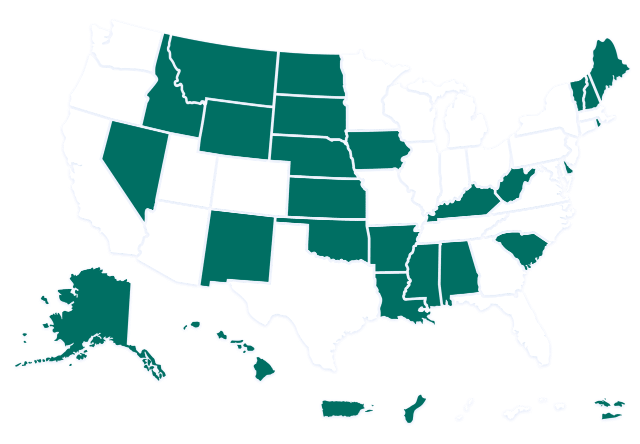 The AAAS EPSCoR Hub showcases projects across 28 states/territories/jurisdictions in the United States, including Alabama, Alaska, Arkansas, Delaware, Guam, Hawaii, Idaho, Iowa, Kansas, Kentucky, Louisiana, Maine, Mississippi, Montana, Nebraska, Nevada, New Hampshire, New Mexico, North Dakota, Oklahoma, Puerto Rico, Rhode Island, South Carolina, South Dakota, U.S. Virgin Islands, Vermont, West Virginia, and Wyoming.